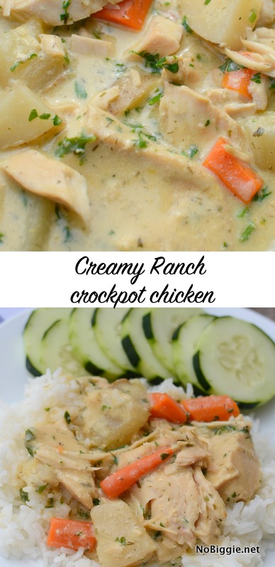 easy creamy ranch crockpot chicken | NoBiggie.net