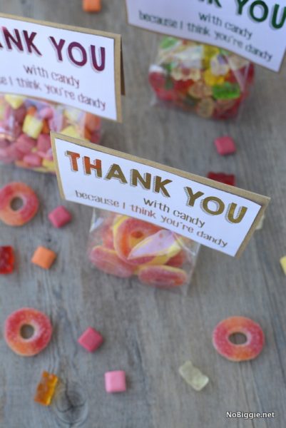 Free Printable Candy Thank You Note | NoBiggie