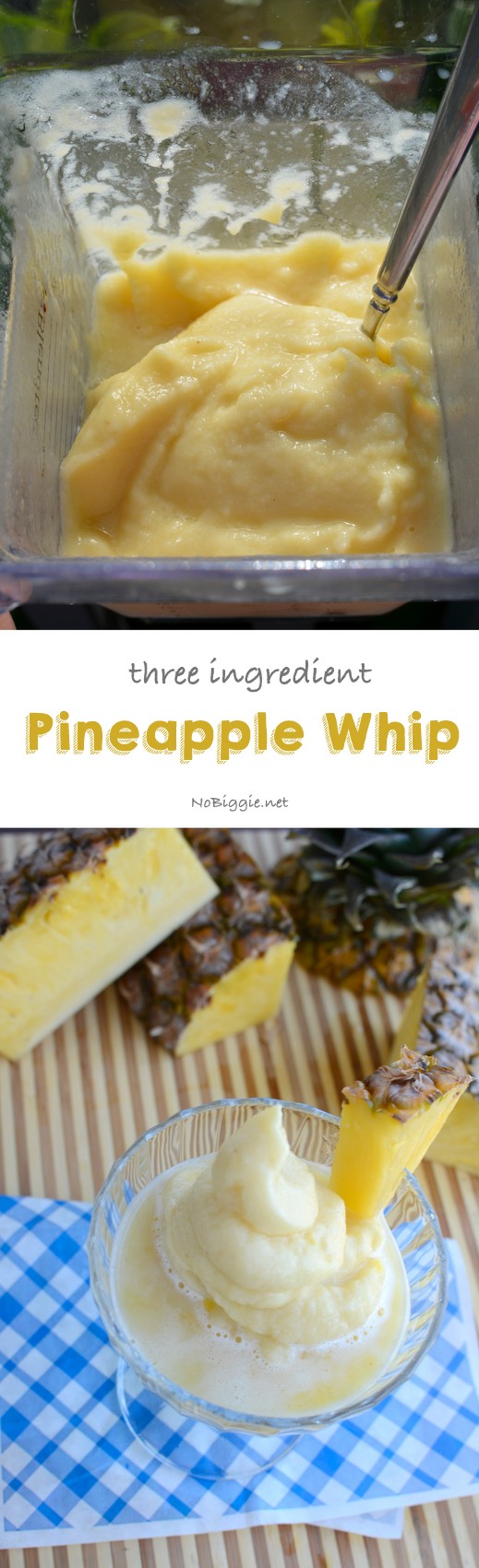 three ingredient pineapple whip | so good and so easy! - NoBiggie.net