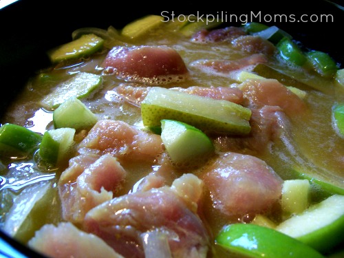 Crockpot Pear, Apple and Pork Dinner | 25+ freezer meal ideas