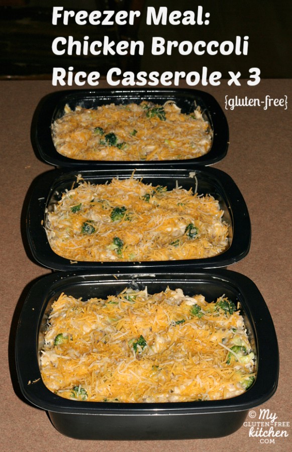 Freezer Meal Chicken Broccoli Casserole gluten free | 25+ freezer meal ideas