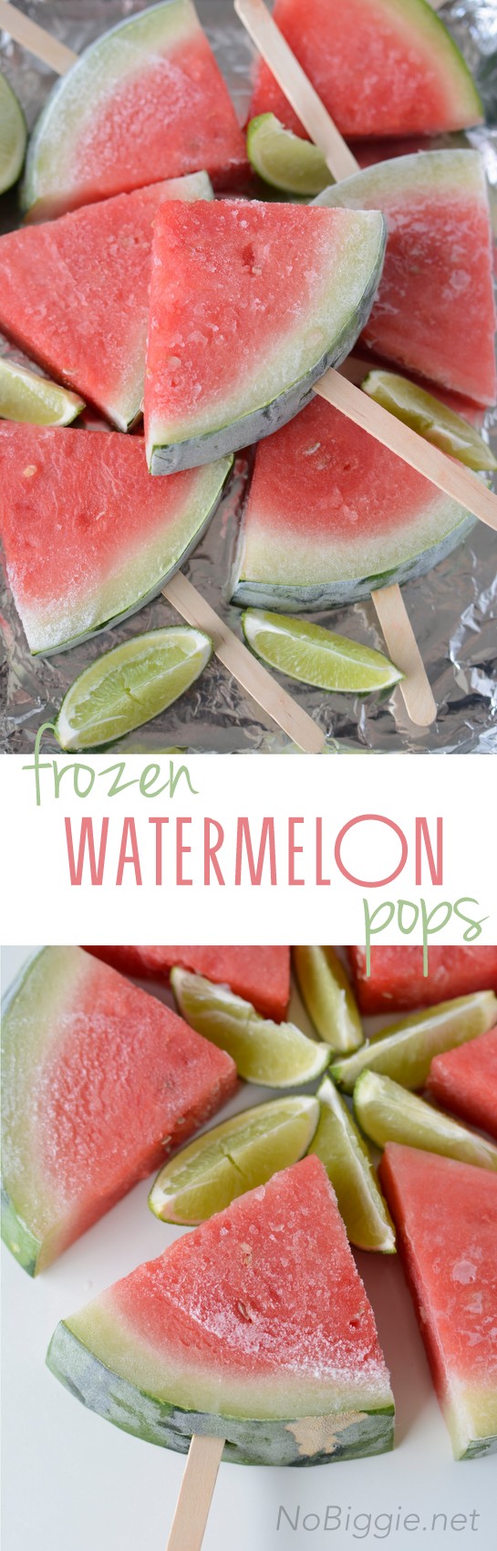 Frozen Watermelon Pops - just add lime! NoBiggie.net