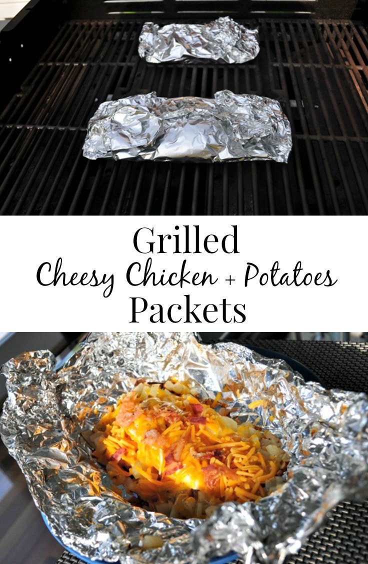 Grilled Cheesy Chicken + Potatoes Packets | 25+ easy camping recipes
