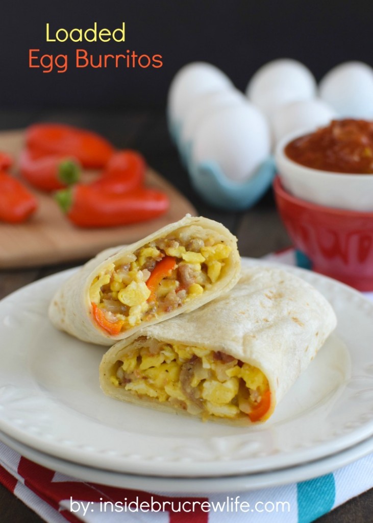Loaded Egg Burritos | 25+ freezer meal ideas