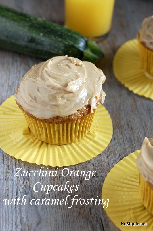 Zucchini orange cupcake with caramel frosting | 25+ zucchini recipes