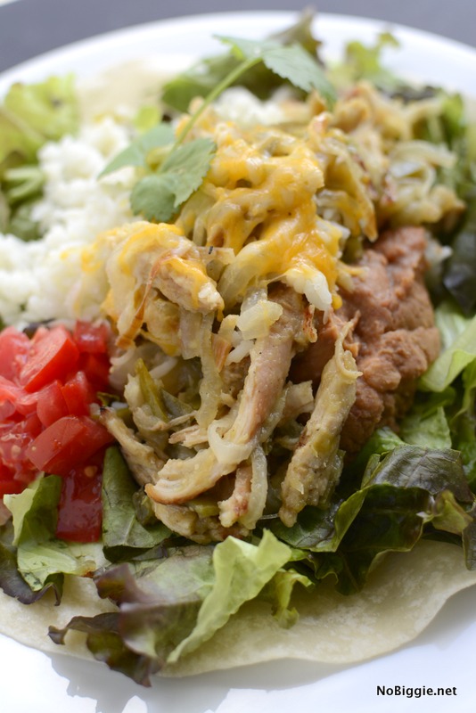 Bajio's green chicken chili salad -this copycat recipe is so good! | NoBiggie.net