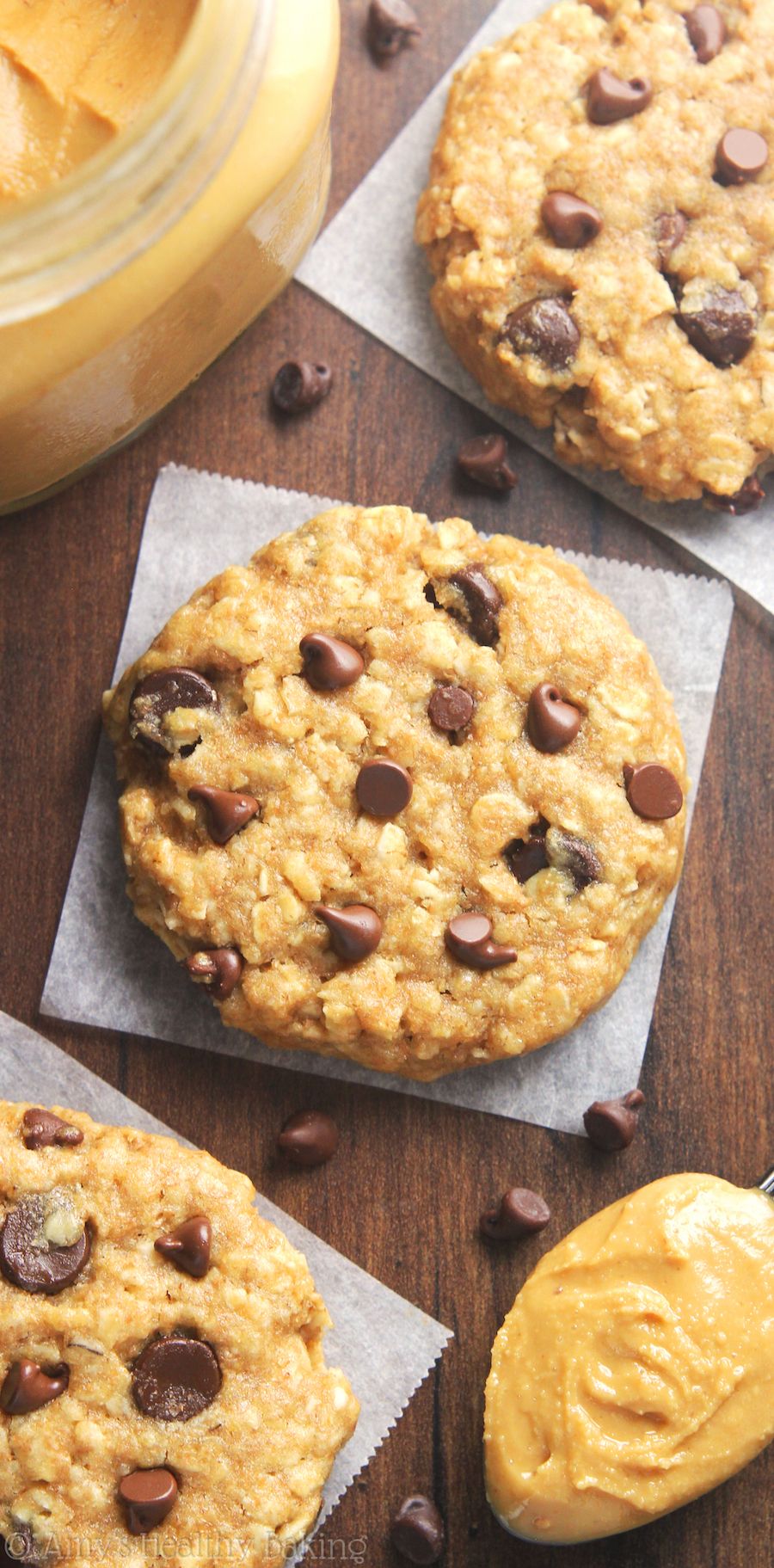 Chocolate chip peanut butter oatmeal cookies| 25+ peanut butter and chocolate desserts