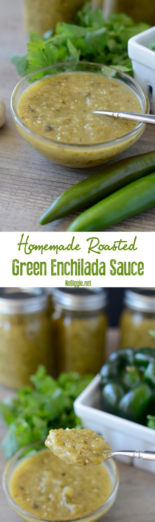 Homemade Roasted Green Enchilada Sauce