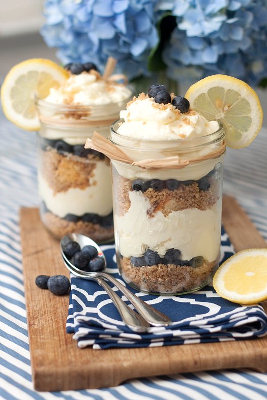 Lemon Berry Cheesecake Trifles | 25+ Mason Jar Eats