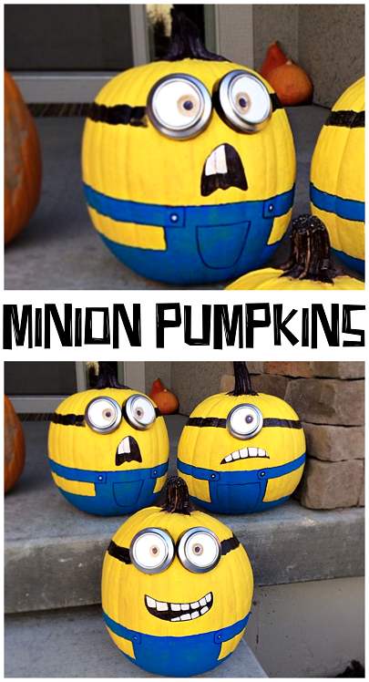 No carve minion pumpkins | 25+ No-carve pumpkin ideas