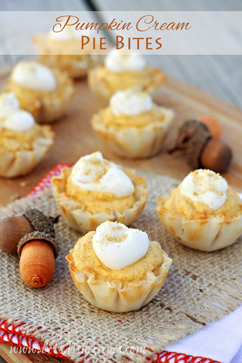 Pumpkin Cream Pie Bites | 25+ Pumpkin Recipes