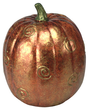 Swirl decorative painted pumpkin | 25+ no-carve pumpkin ideas
