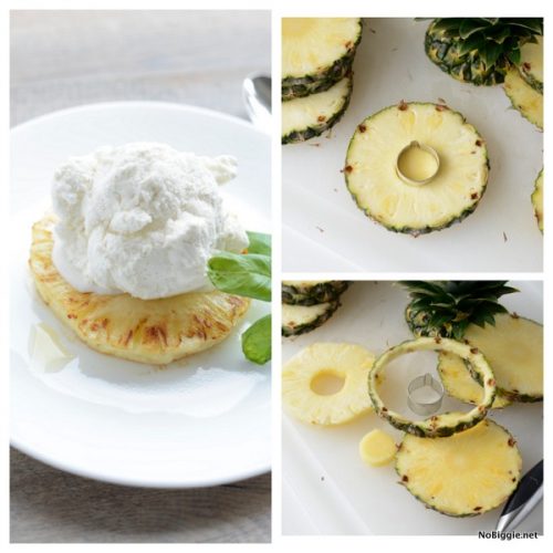 Grilled Pineapple with vanilla ice cream NoBiggie