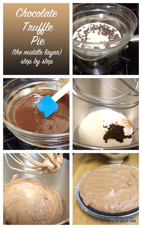 how to make a chocolate truffle pie - middle layer | NoBiggie.net