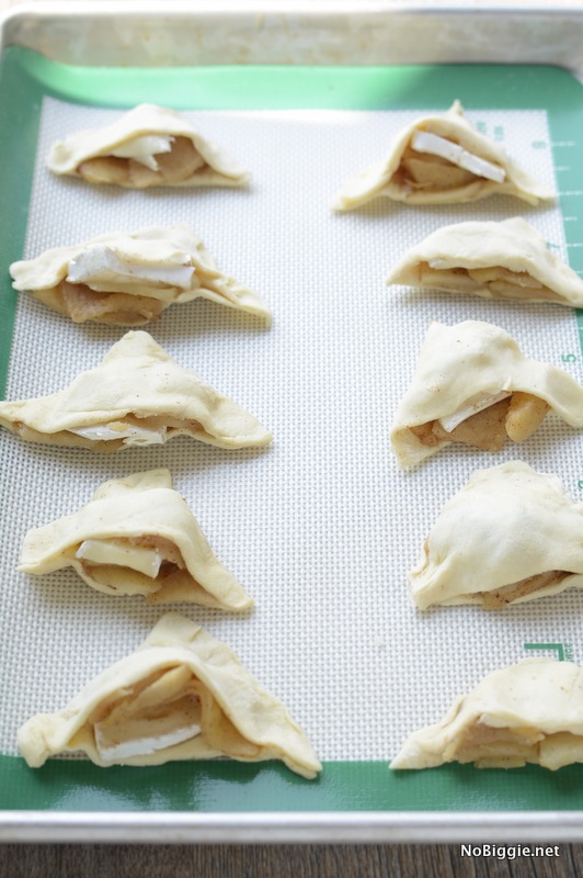 mini apple brie turnovers a great appetizer | get the recipe on NoBiggie.net
