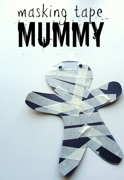 Easy mummy | 25+ Halloween crafts for kids
