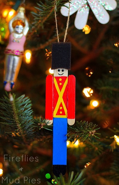 Popsicle Stick Toy Soldier | 25+ ornaments kids can make