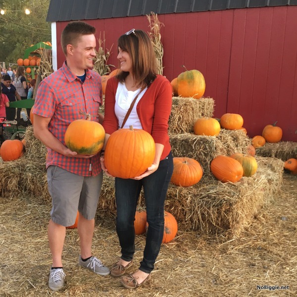 at the pumpkin patch