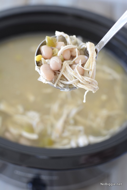crockpot white bean ranch chicken chili | this recipe is so good and so easy! | NoBiggie.net