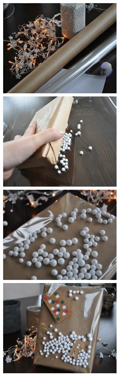 DIY snow globe gift wrap | 30+ Christmas Wrapping Ideas
