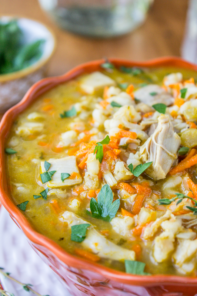 Turkey Barley Soup (Slow Cooker) | 25+ leftover turkey recipes