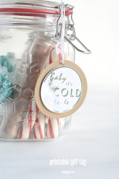 Baby it's cold outside | printable gift tags | NoBiggie.net