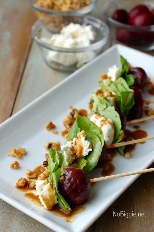 Beet Salad on a stick | 25+ Holiday Party Appetizers