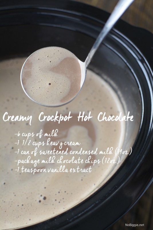 Creamy Crockpot Hot Chocolate | 25+ Polar Express Party Ideas