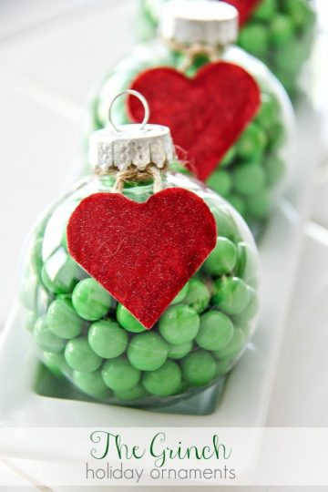 grinch ornament | 25+ Grinch Crafts and Cute Treats