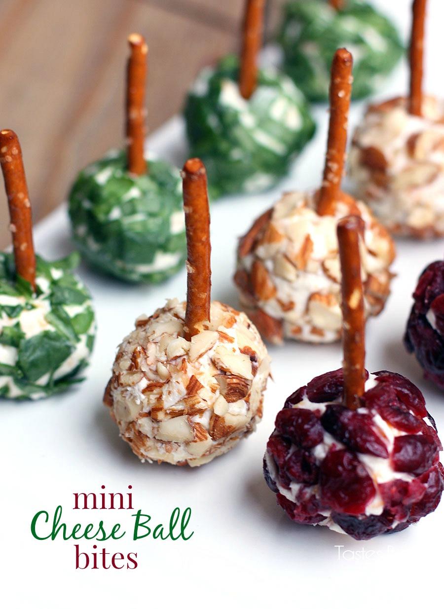 Mini Cheese Ball bites | 25+ Holiday Party Appetizers