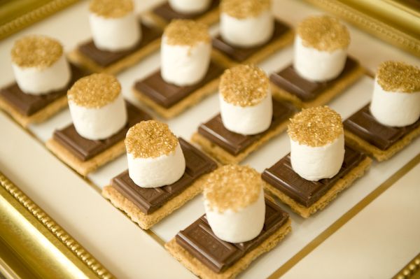 Smores dipped in edible gold sprinkles | 25+ NYE party ideas