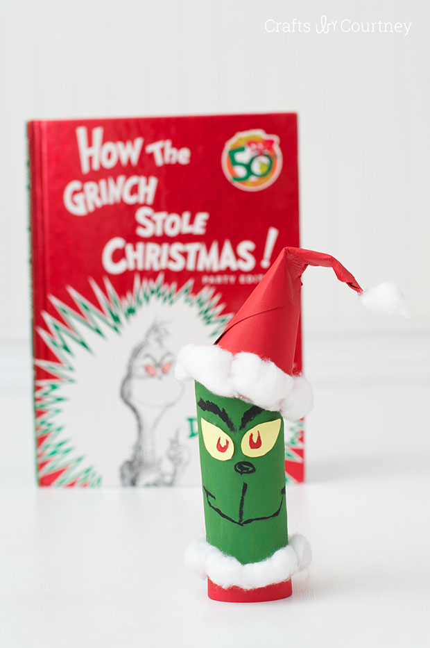 Toilet paper roll Grinch | 25+ Grinch crafts and cute treats