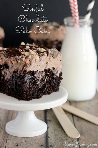 Triple Chocolate Poke Cake