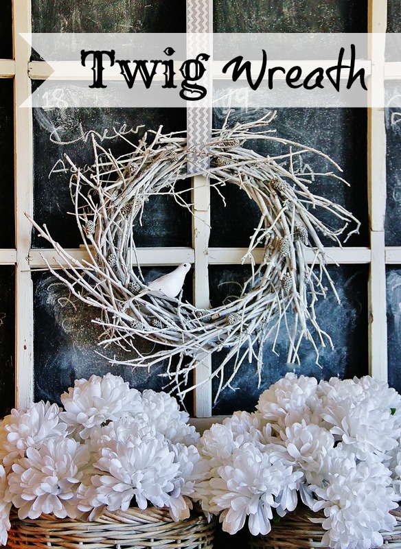 Twig Wreath | 25+ Winter decor crafts