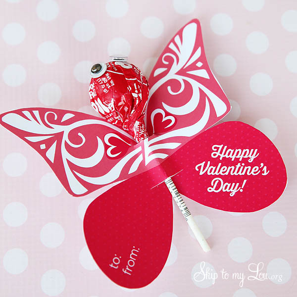 Butterfly printable Valentine
