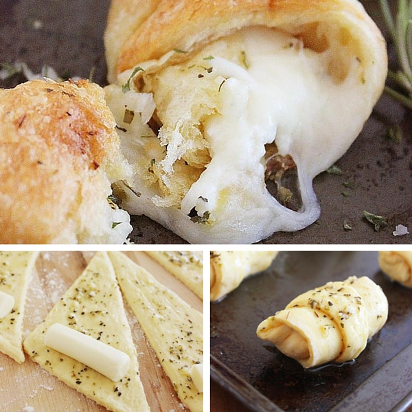 Cheesy Stuffed Garlic Butter Crescent Rolls | 25+ Crescent Roll Dough Recipes