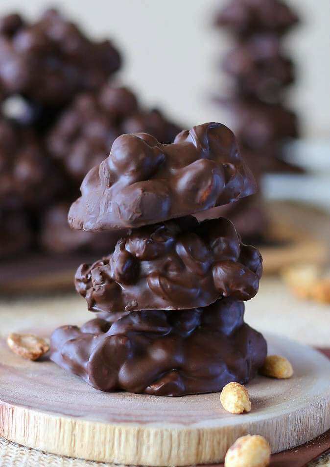 Chocolate Clusters | 25+ slow cooker dessert recipes