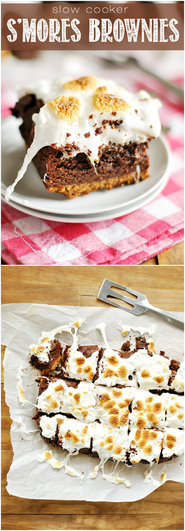 S'mores Brownies | 25+ slow cooker dessert recipes