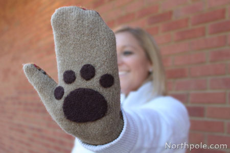 Wooly paws DIY sweater mittens