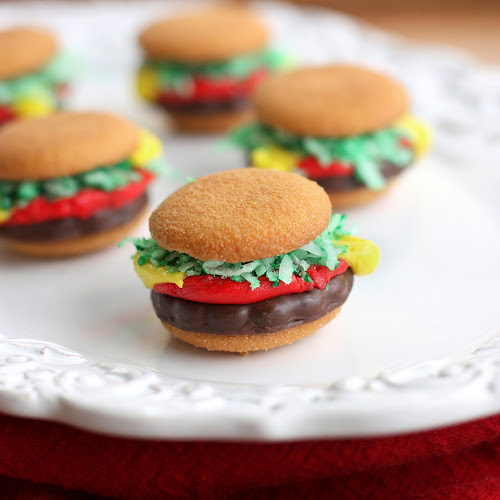 mini burger cookies | 25+ Girl Scout Cookie Recipes