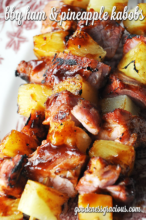 BBQ Ham Pineapple Kabobs | 25+ Leftover Ham Recipes