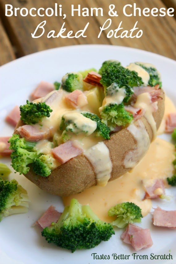Broccoli Ham and Cheese Baked Potato | 25+ Leftover Ham Recipes