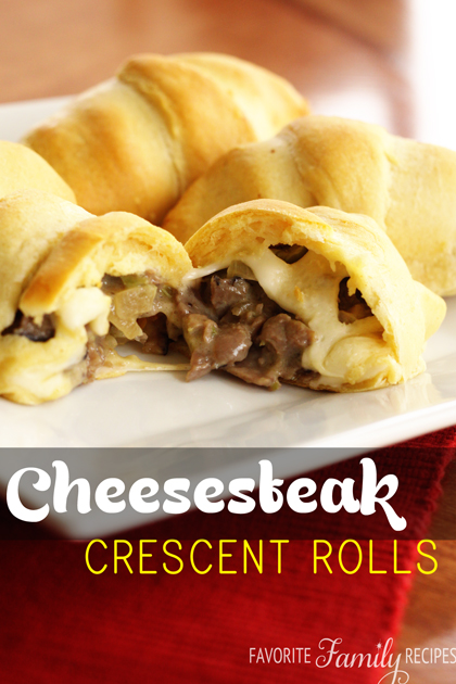 Cheesesteak Crescent Rolls | 25+ Leftover Steak Recipes