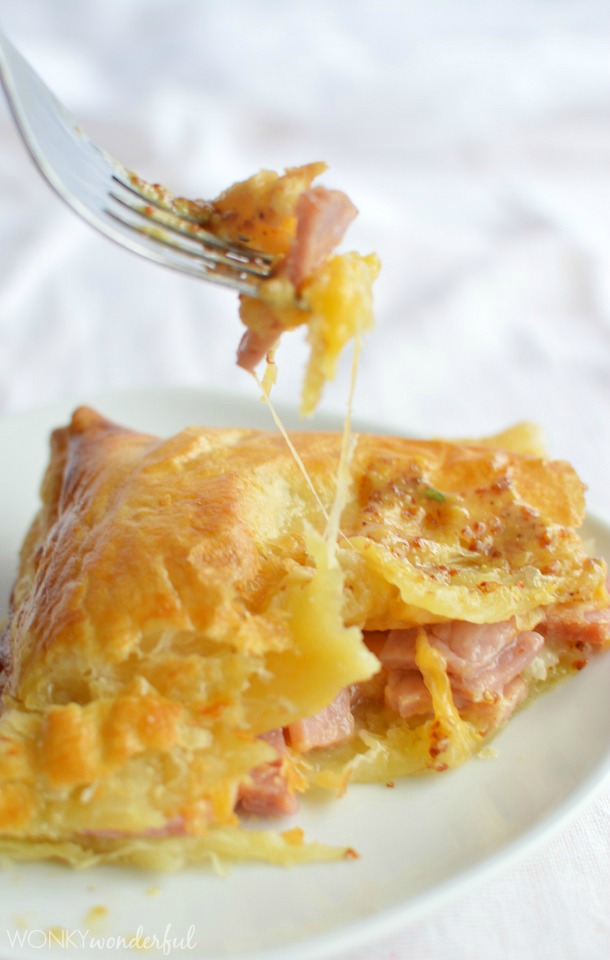 Ham and Cheese Puff Pastry Bake | 25+ Leftover Ham Recipes