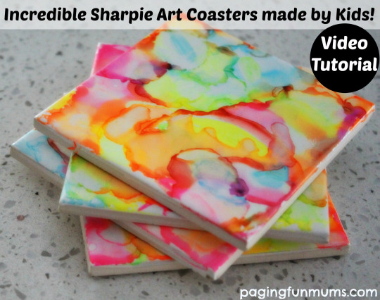 DIY Incredible sharpie art coasters | 25+ Sharpie Crafts