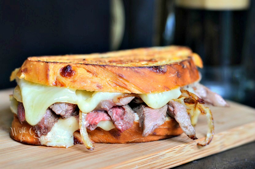 Steak and Onion Grilled Cheese | 25+ Leftover Steak Recipes
