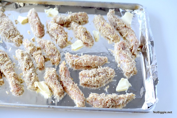 gluten free Baked Parmesan Chicken Strips | NoBiggie.net