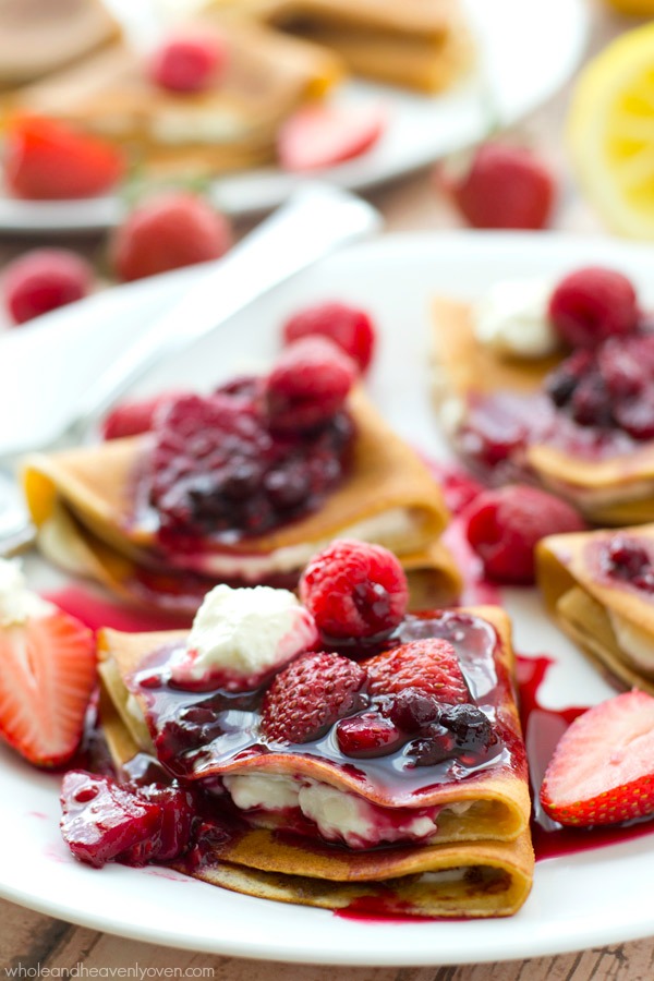 Mixed Berry Cream Cheese Crepes | 25+ Fresh Berry Recipes