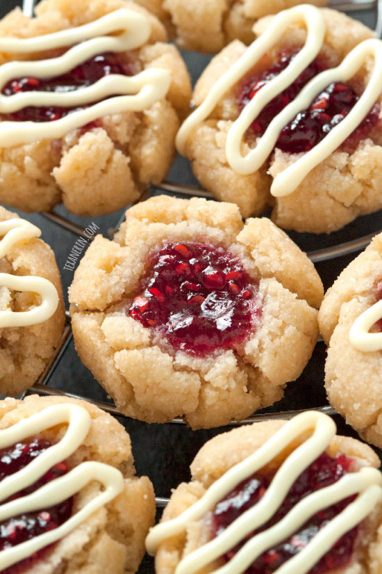 Raspberry Thumbprint Cookies | 25+ Gluten Free and Dairy Free Desserts