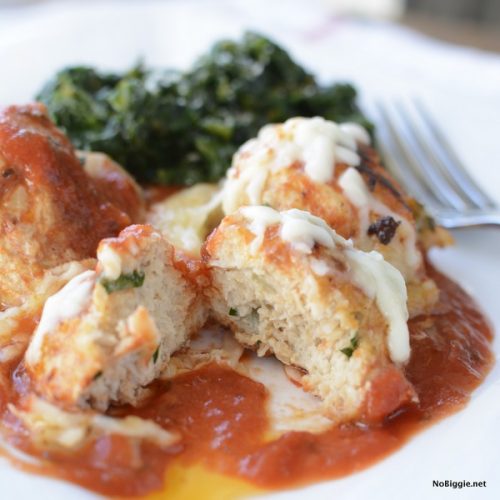 Chicken Parmesan Meatballs | NoBiggie